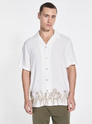 White Embroidered Shirt Creative Professional