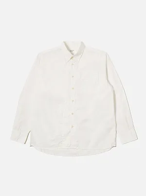 Fashion staples White Poplin Patched Lazy Day Shirt