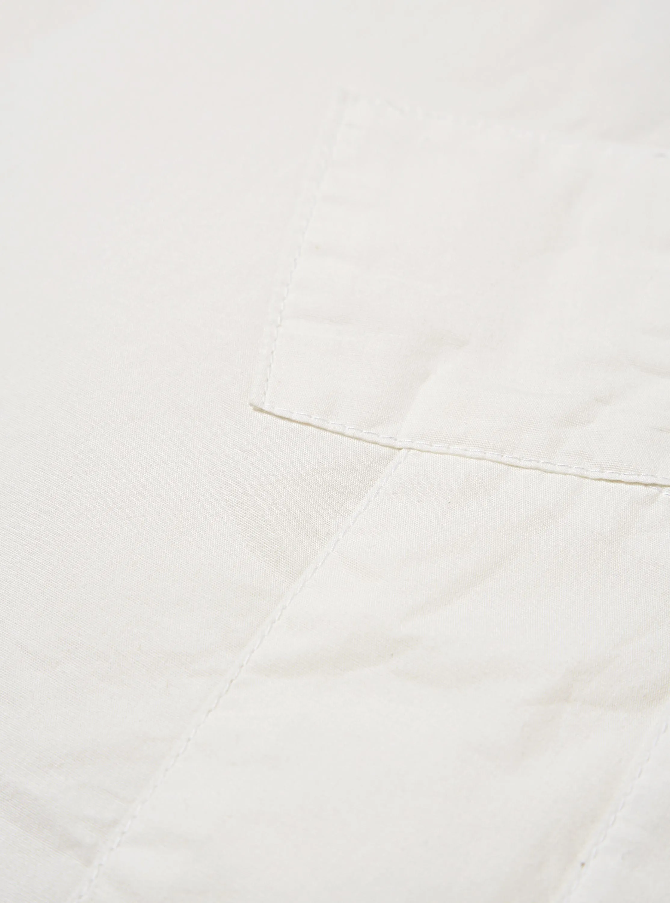 White Poplin Patched Lazy Day Shirt Classic Collar