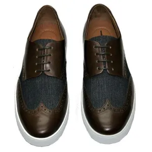 Anti Slip Outsole ID3421-Carlos Santos Brown Brogue Trainer