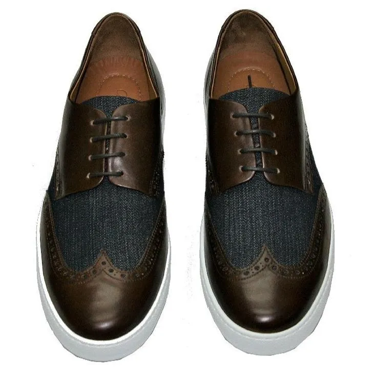 Anti Slip Outsole ID3421-Carlos Santos Brown Brogue Trainer