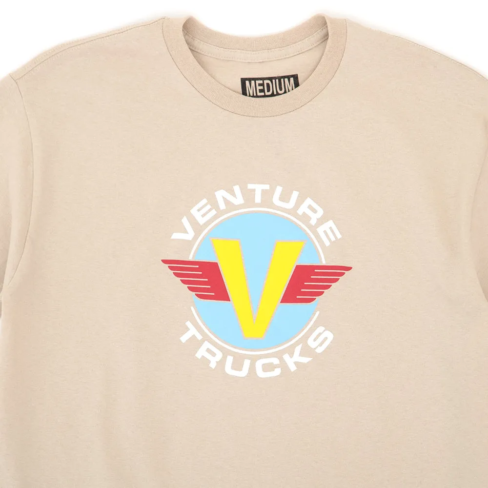 Wings S/S T-Shirt (Sand) (S) Active Flex Wrinkle Resistant Finish