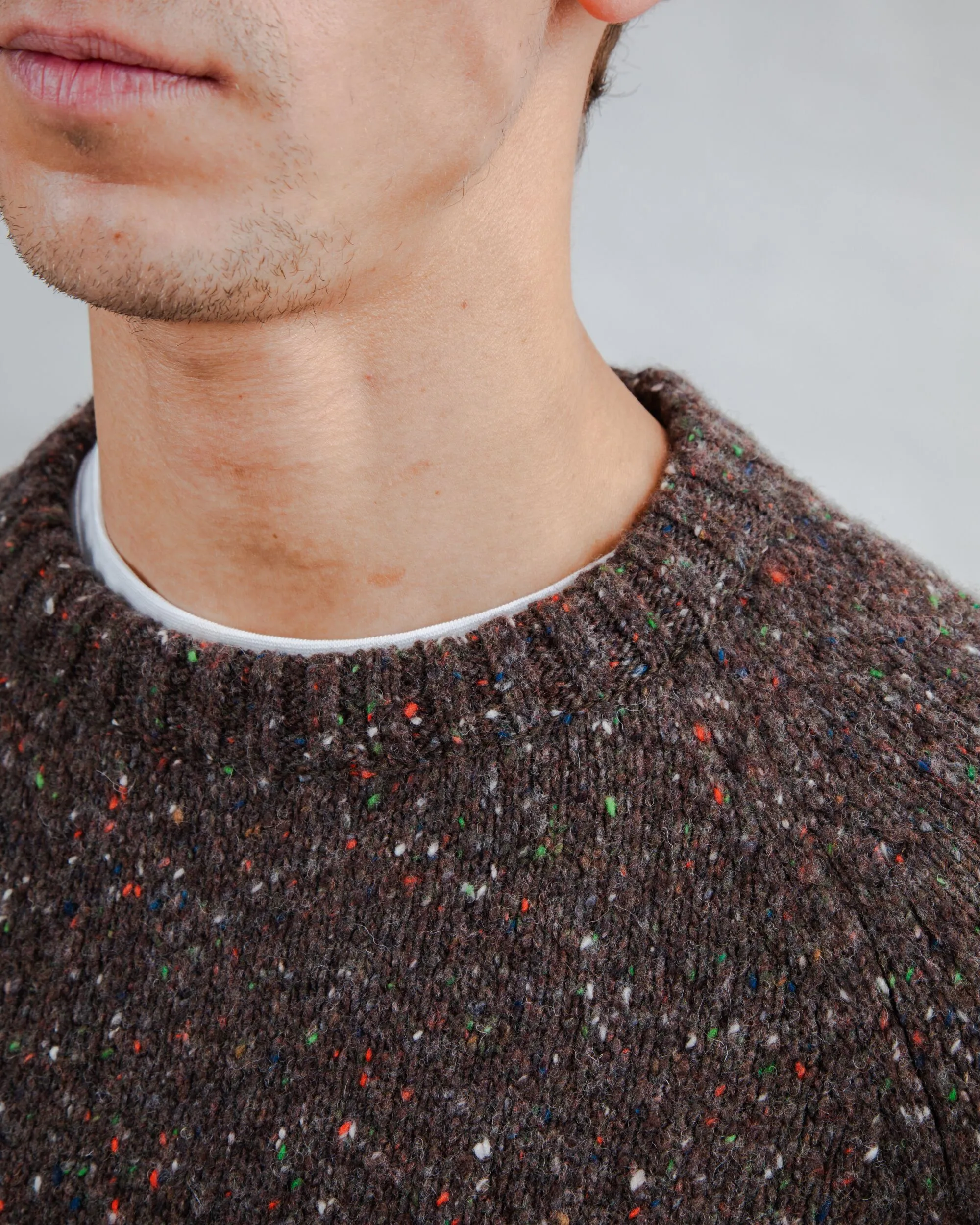 product customization flexibility Bold Graphics Wool Sweater Raglan Chocolate