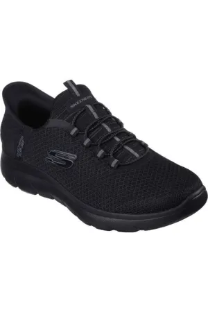 Anti Odor Treatment Strong Grip Skechers Mens 232457 SUMMITS HIGH RANGE in All Black