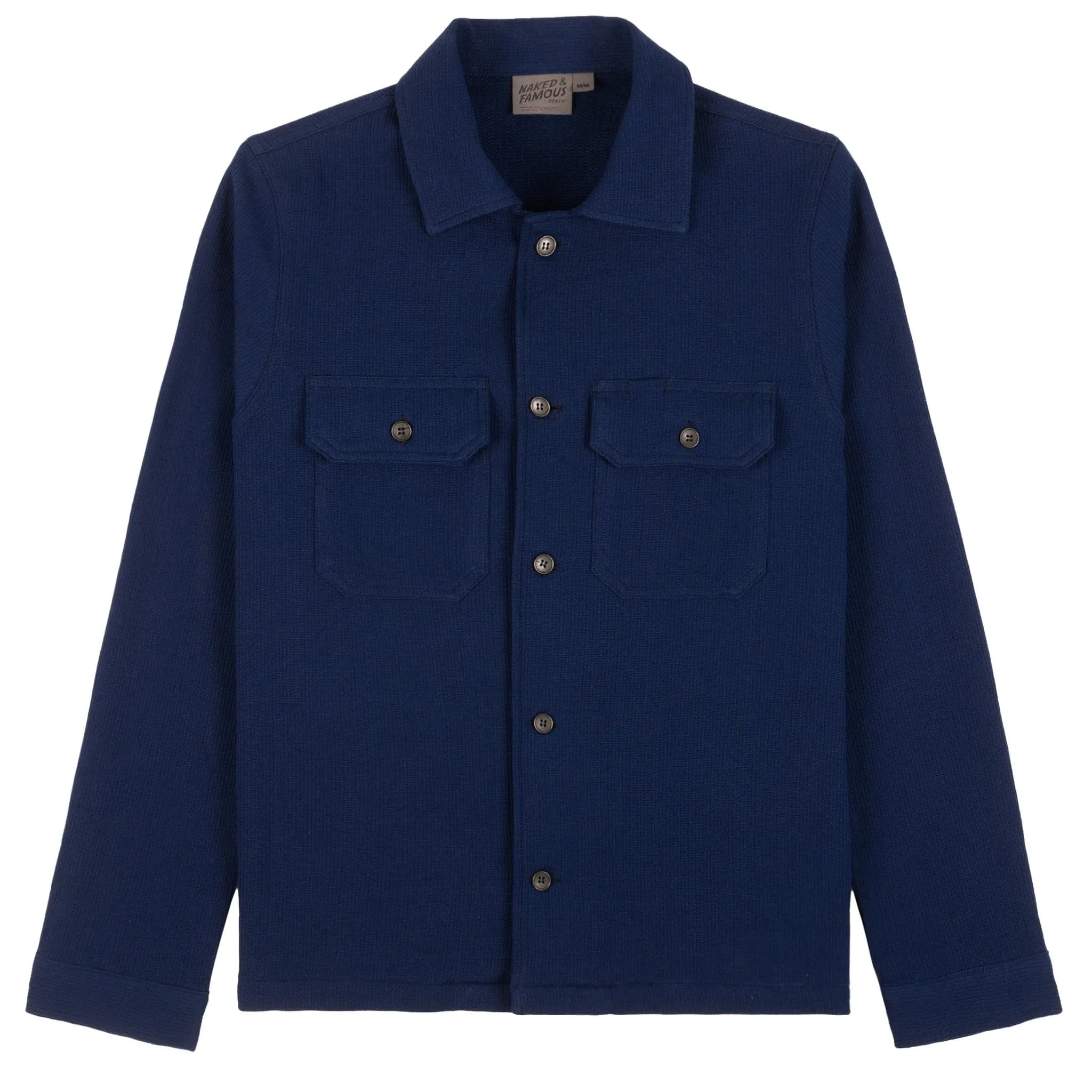 Work Shirt - Loose Weave Dobby - Indigo Military Inspired Ombre look