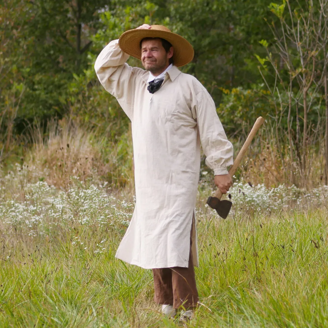 Work Smock - Osnaburg Soft Touch Lace Accent