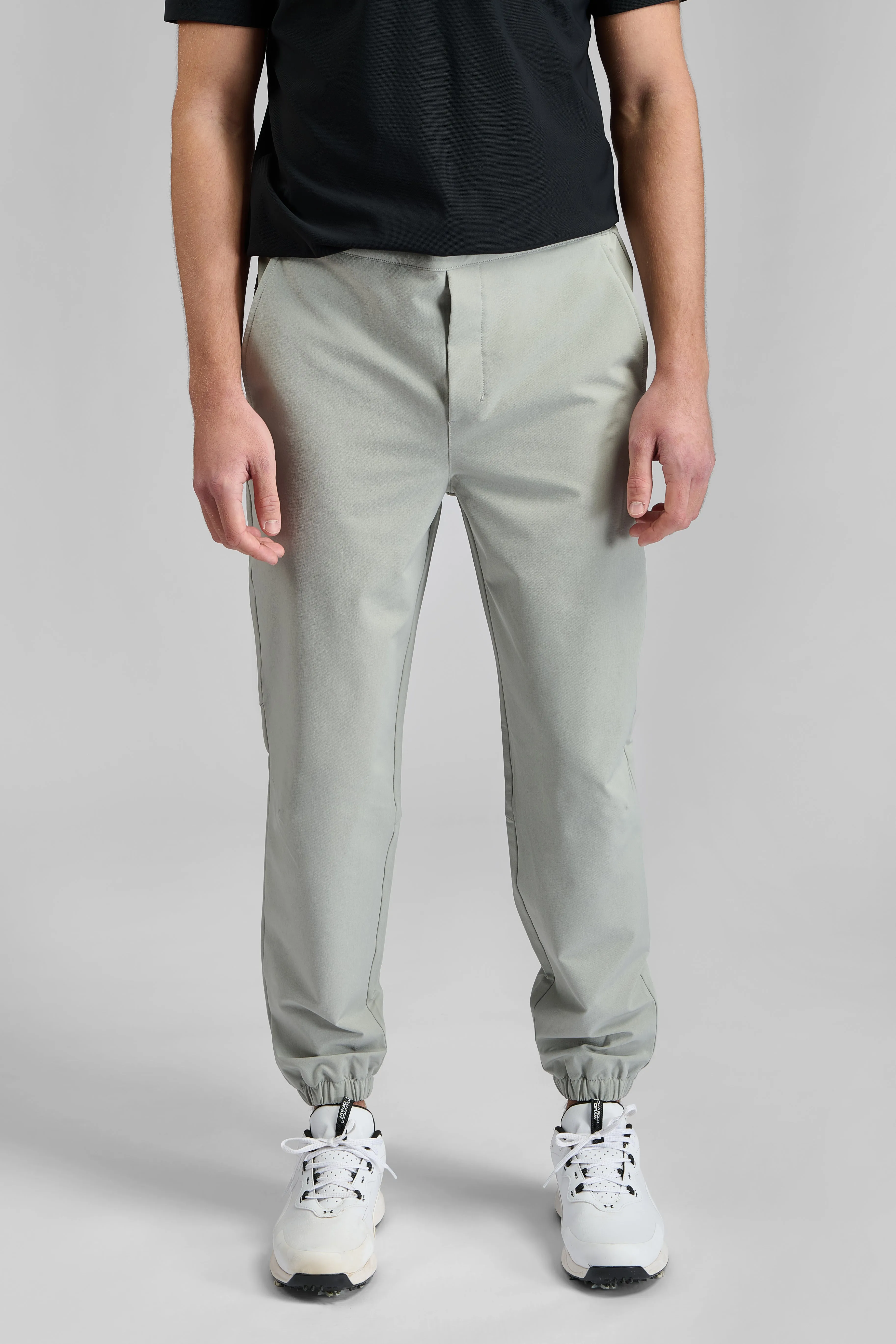 Woven Stretch Golf Joggers - Driver Grey Tangle Free Cuffs Stable Shape