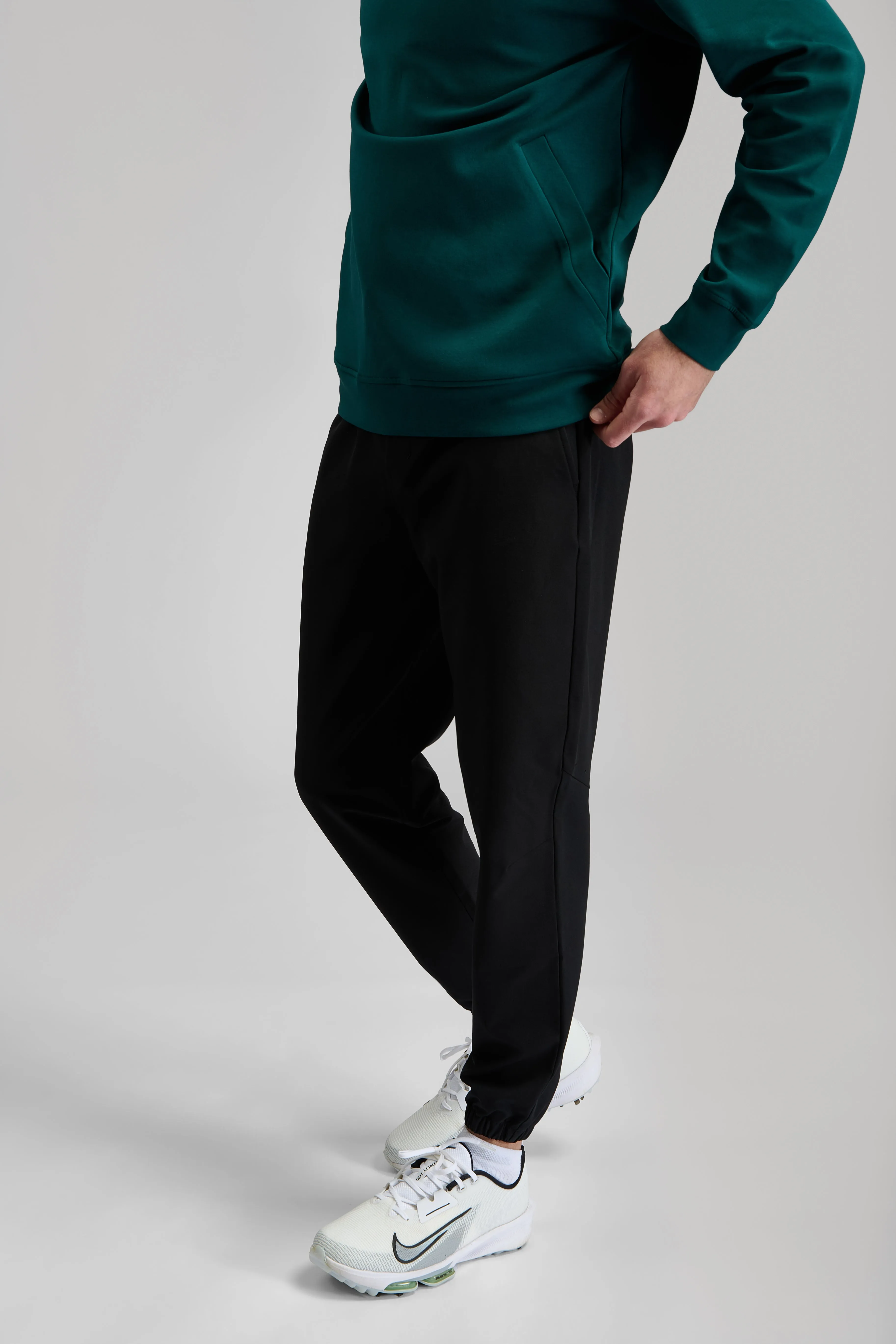 Woven Stretch Golf Joggers - Putter Black Active Lifestyle Classic Fit