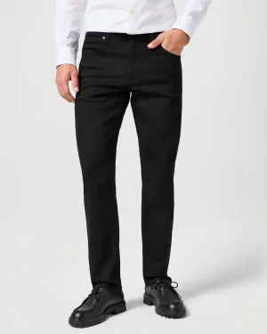 Wrangler Greensboro Regular Fit Mens Jeans - Deep Ink (Black) Basic Comfort Creative Look Work Ready Lightweight