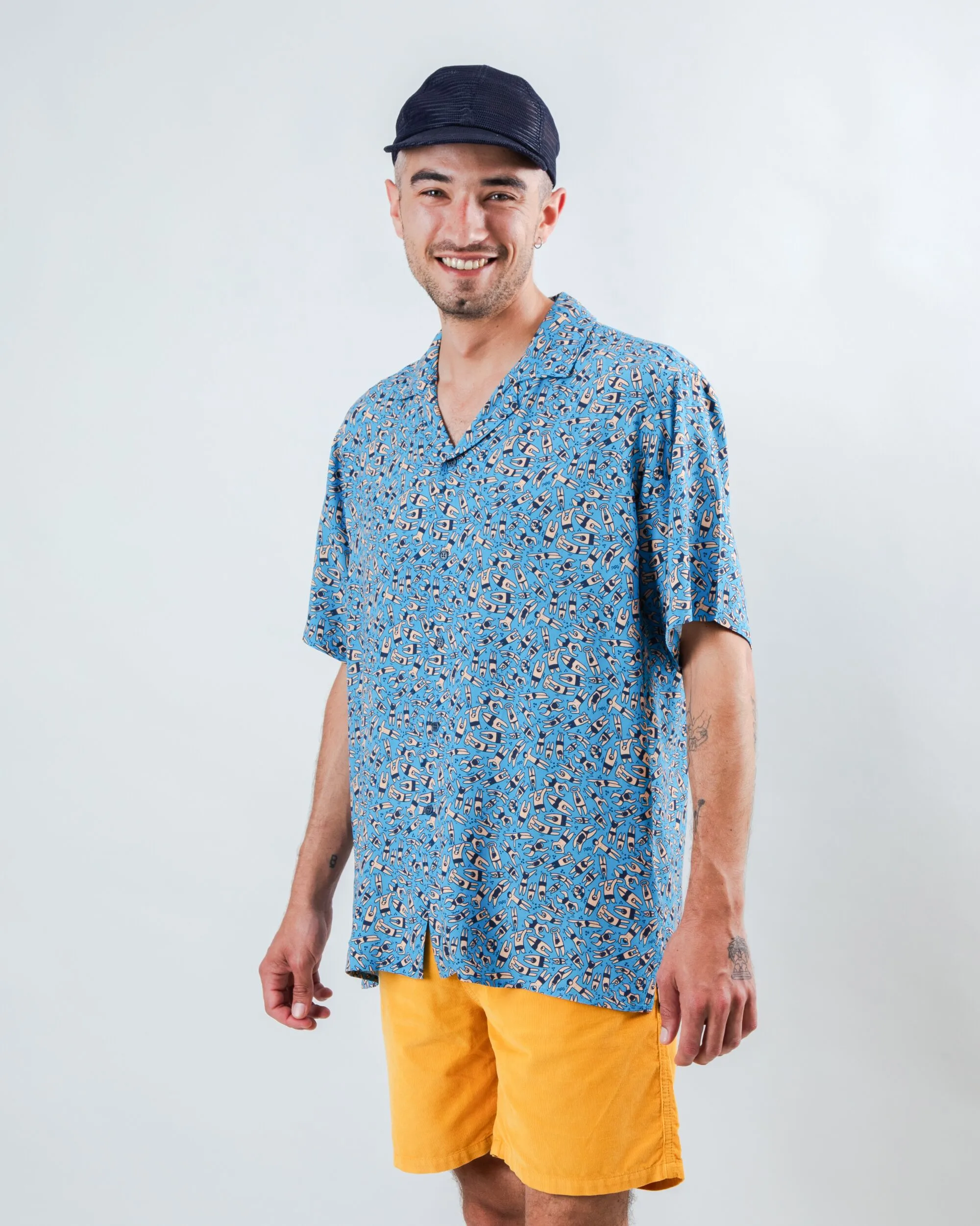 BBQ Party Active Design Just Swim Aloha Shirt