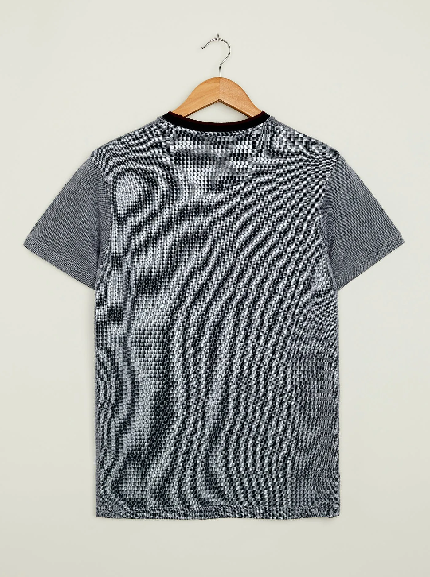 SplitHemDesign Soft Knit Becmead T-shirt - Navy