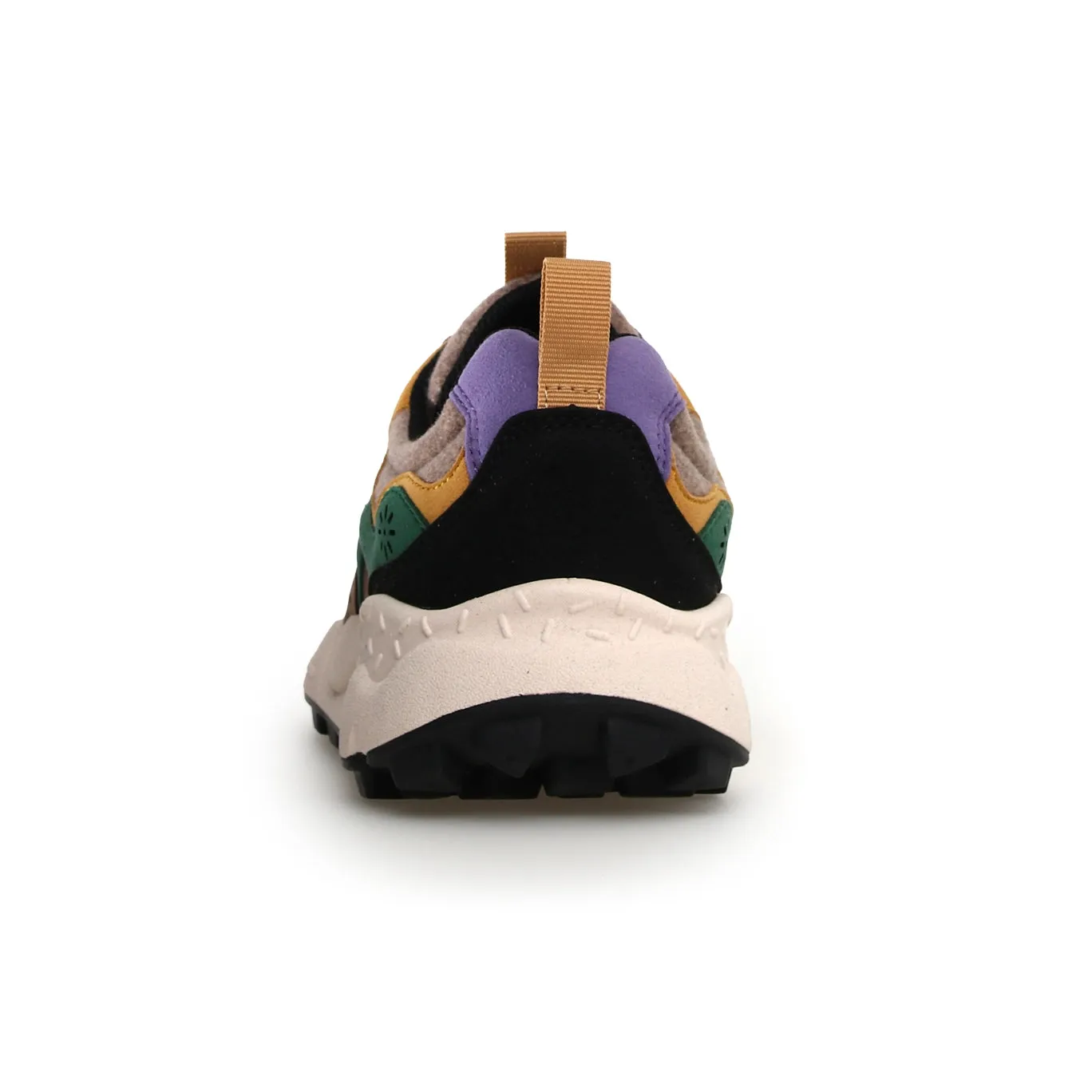 Yamano 3 Uni Kaiso Eco Suede/Eco Wool Trainer - Brown Multi Metal Edge Stretchable