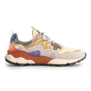 Performance Quick Motion Yamano 3 Uni Suede/Nylon Trainer - Beige, Milk & Violet