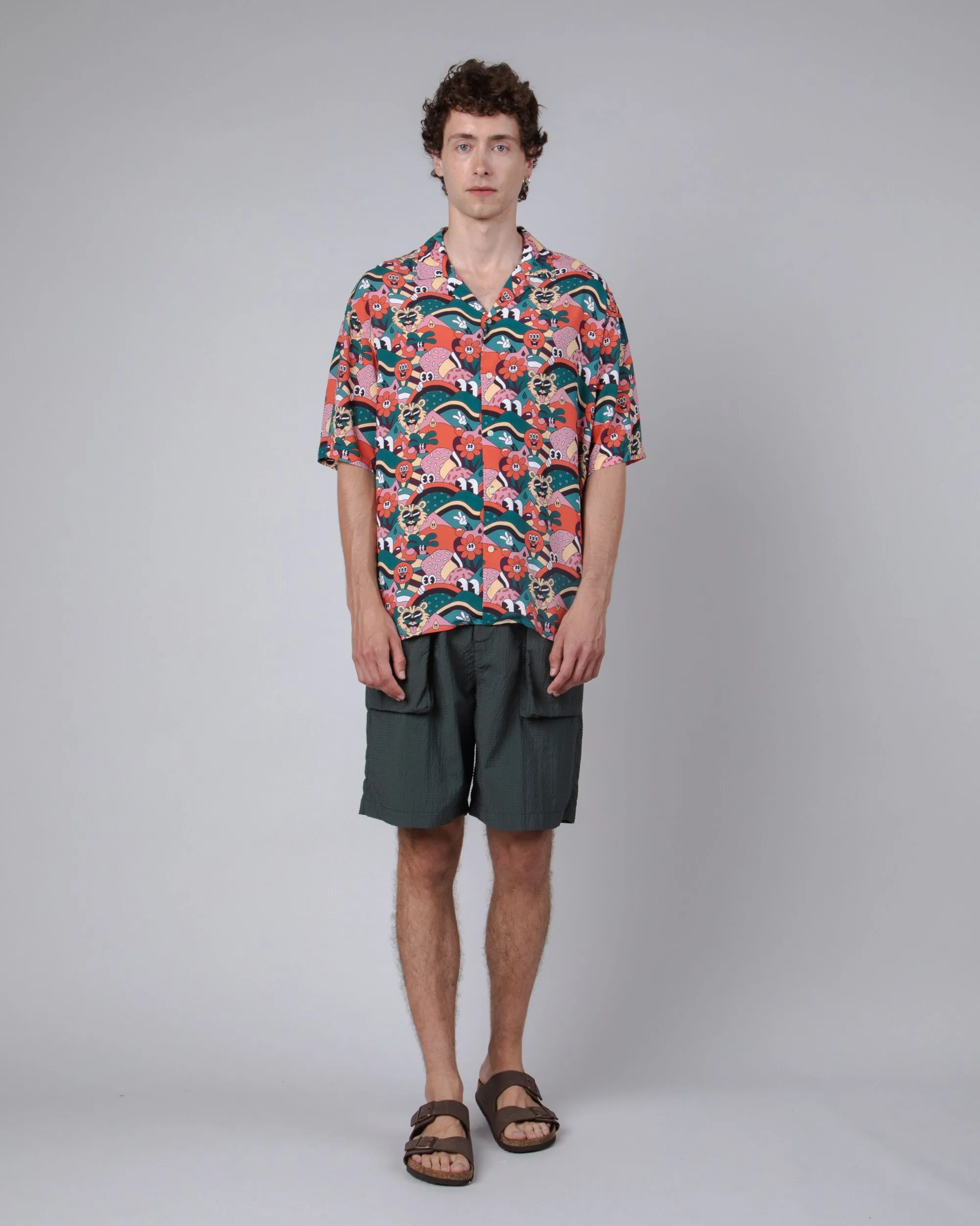 Embroidered Detail Yeye Weller Aloha Red