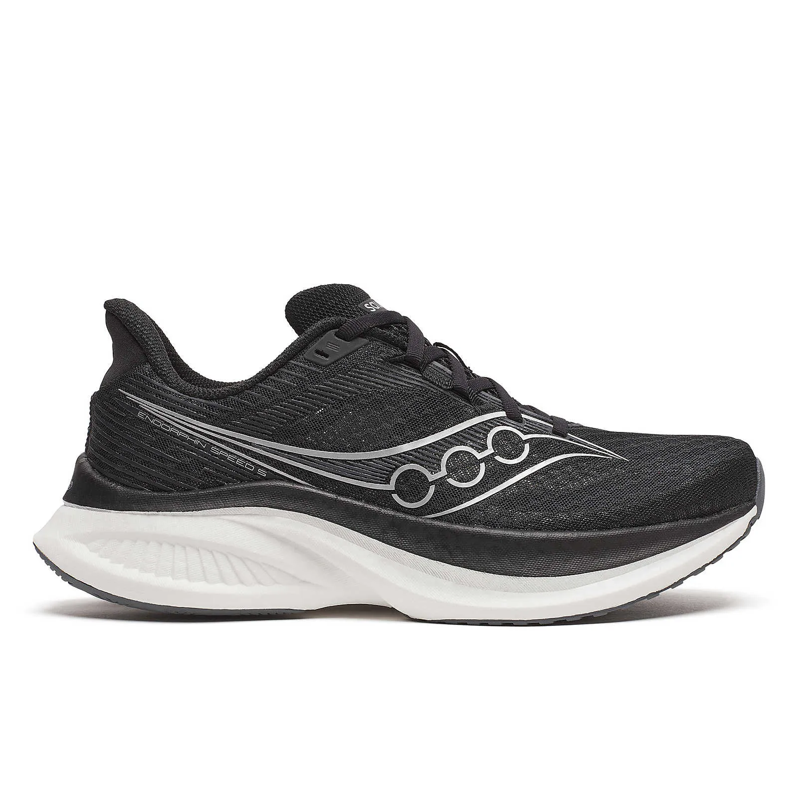 Men's Saucony Endorphin Speed 5 Running Shoe in Black | White bulky - feature shoes
