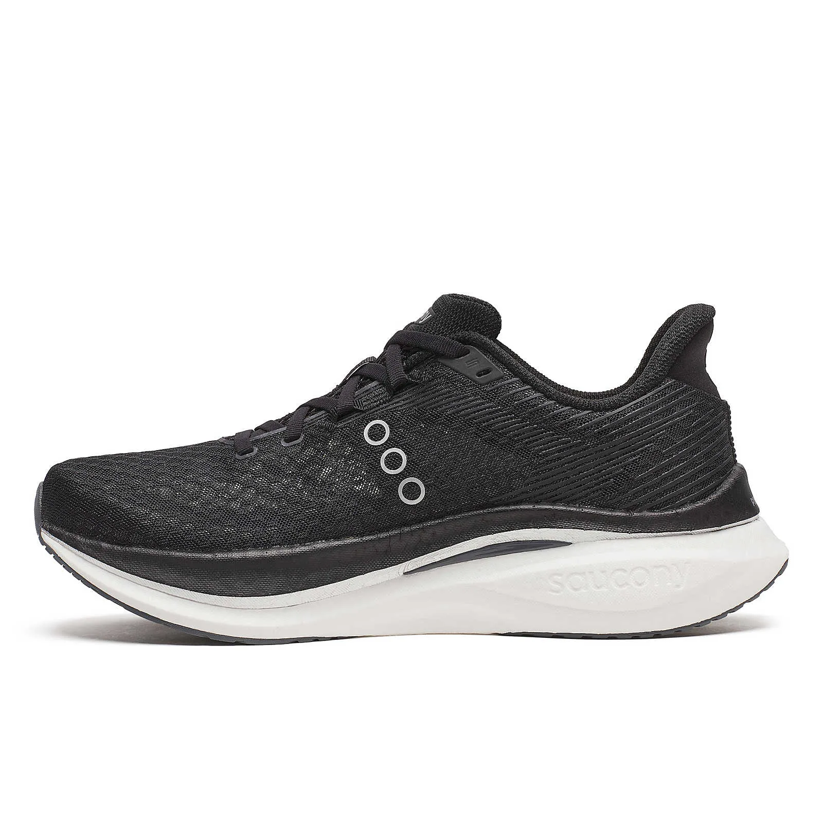 Men's Saucony Endorphin Speed 5 Running Shoe in Black | White Air Flow Technology beginner - friendly running shoes