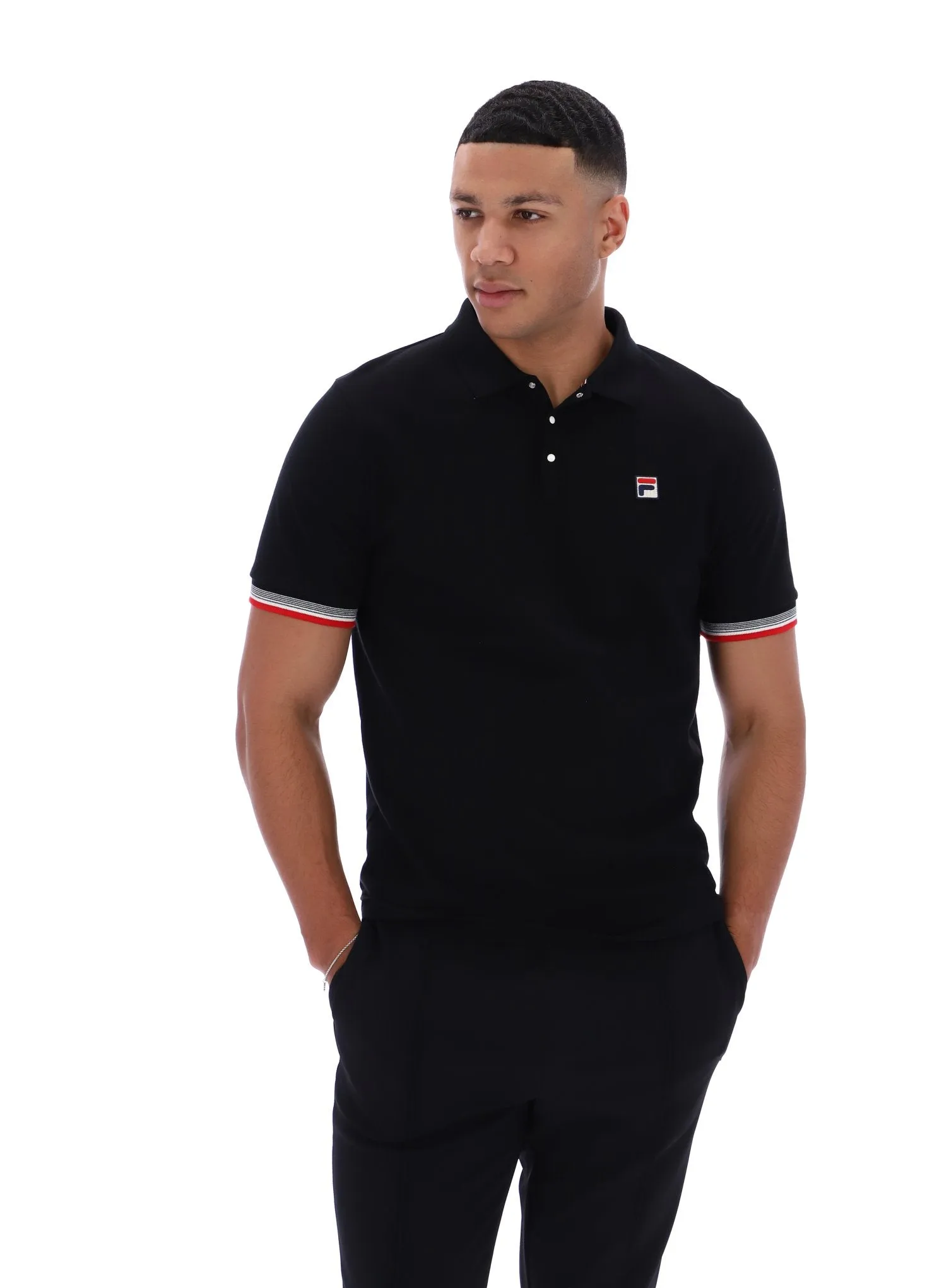 Zev Cuff Detail Polo Casual Flex Fit Fashion-Ready