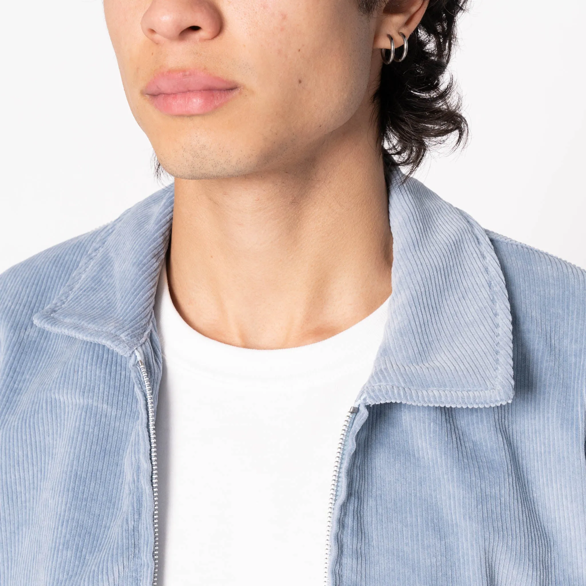 Zip Chore - Faded Corduroy Organic - Pale Indigo Everyday Fit Style