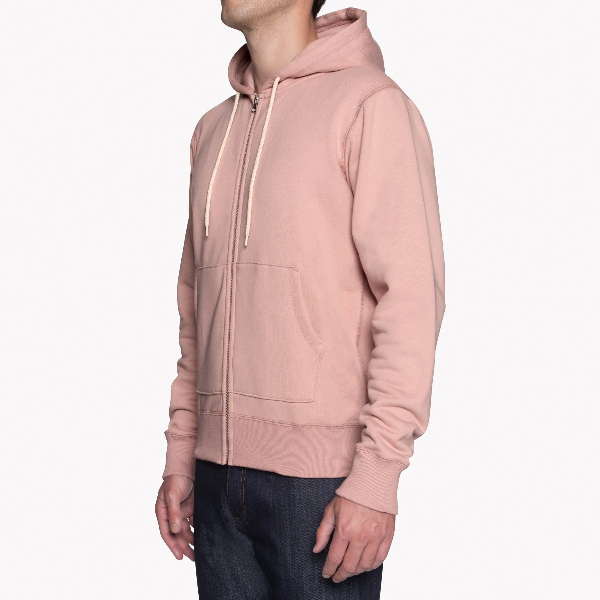 Zip Hoodie - Heavyweight Terry - Blush Relaxed Fashion