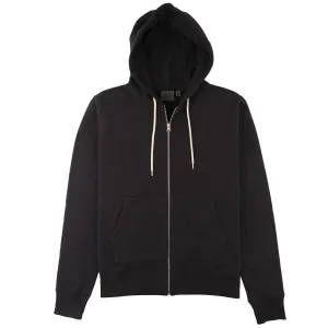 Zip Hoodie - Heavyweight Terry - Navy simple design