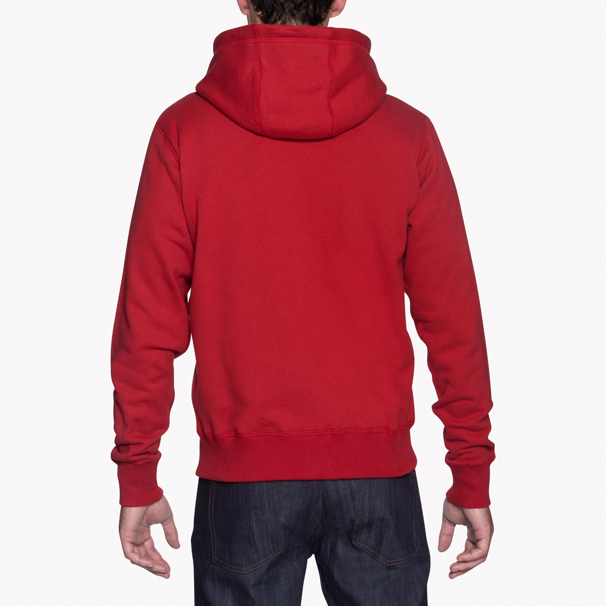 Urban Bold Zip Hoodie - Heavyweight Terry - Red