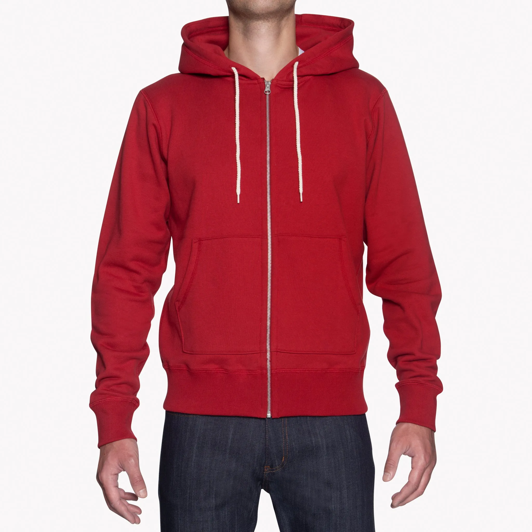 Zip Hoodie - Heavyweight Terry - Red Layer Fit