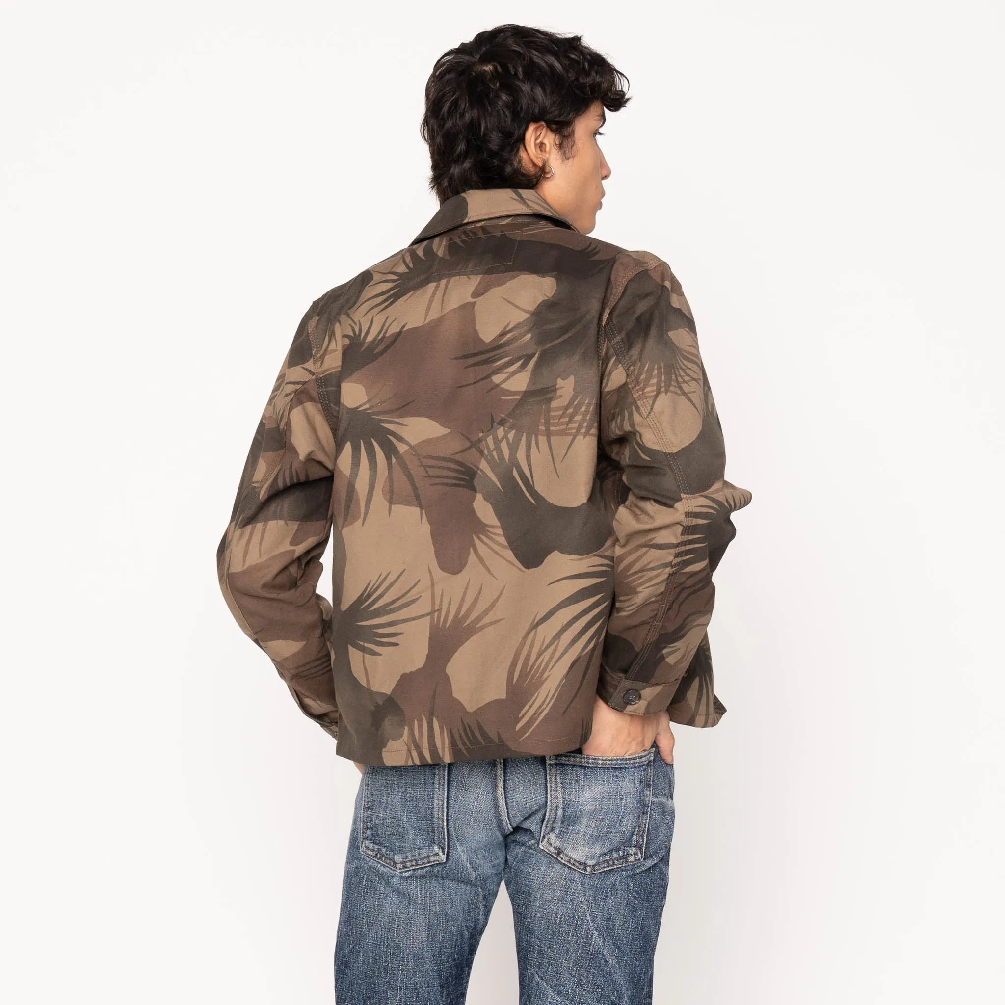 quick dry Gloss Free Texture Zip Jacket - Fern Camo
