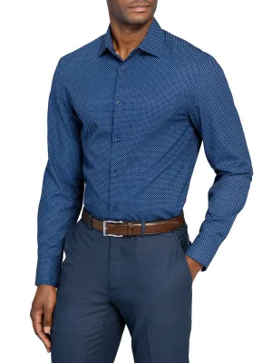 MINI DIAMOND CROSS 4 WAY PERFORMANCE DRESS SHIRT Summer Fashion Contemporary Look