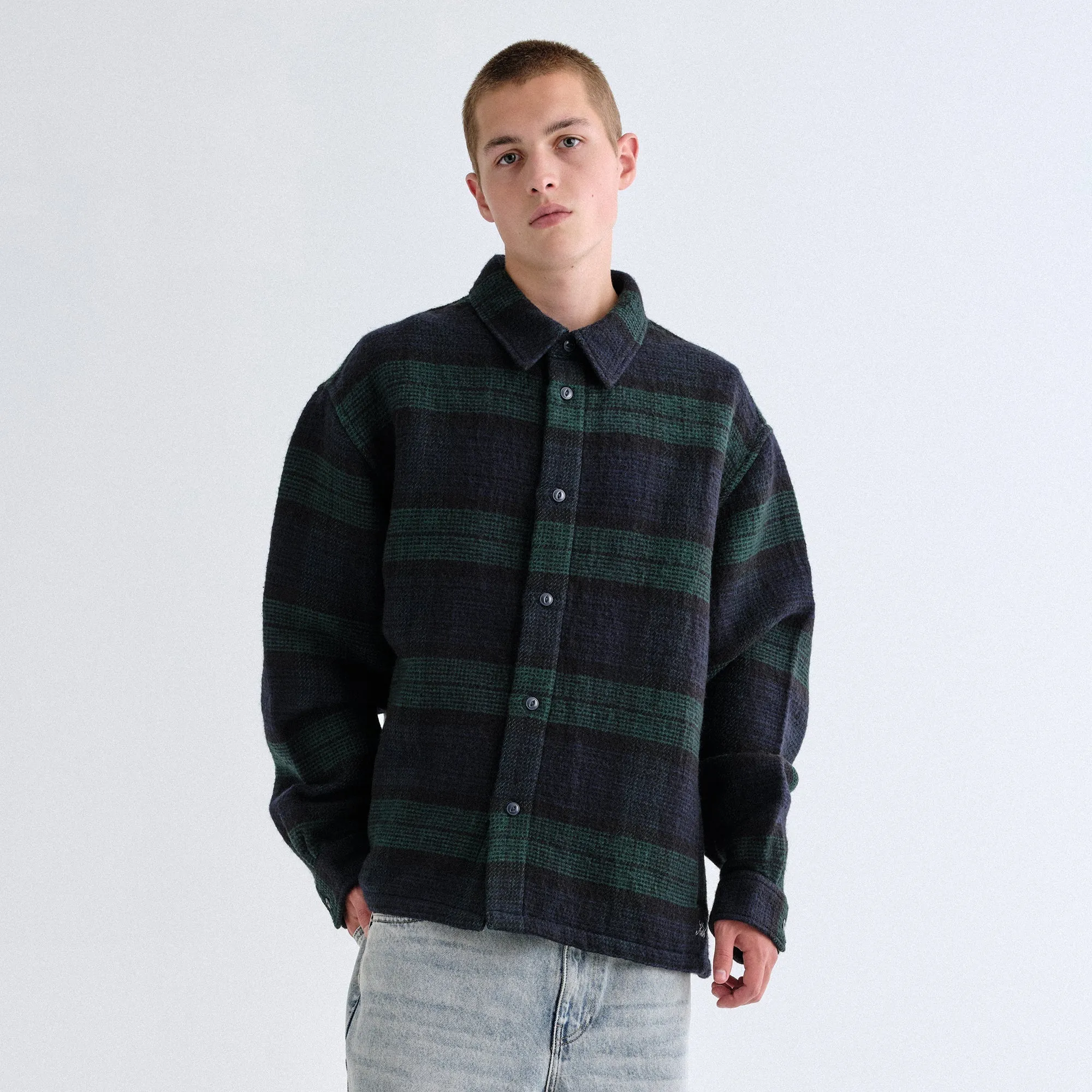 Sleek Layer Fit Thermal Regulation System Kith Textured Plaid Isaiah Buttondown - Stadium