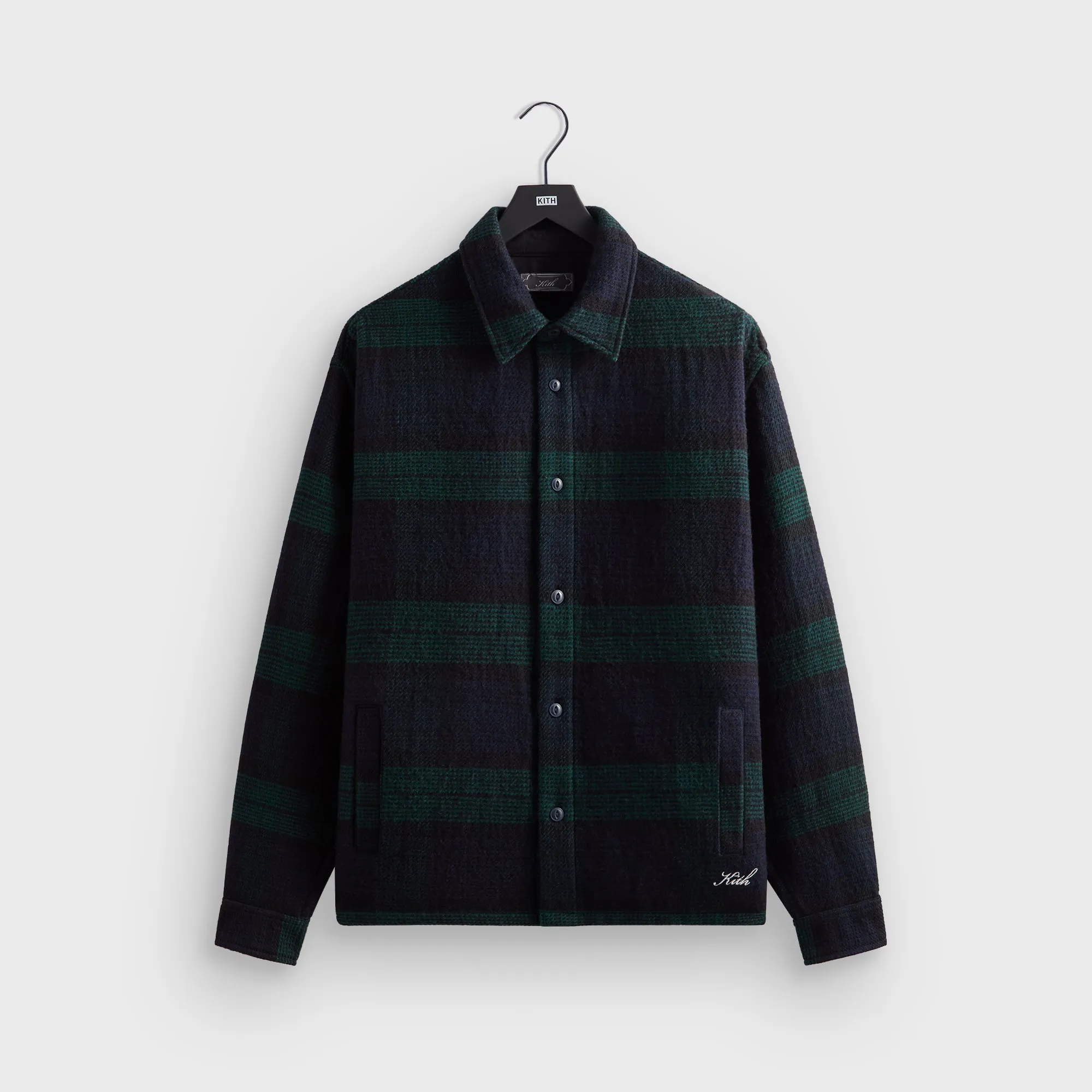 Hypoallergenic Interior Multi Pocket Functionality Kith Textured Plaid Isaiah Buttondown - Stadium